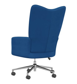 Chaise de relaxation Bleu Velours