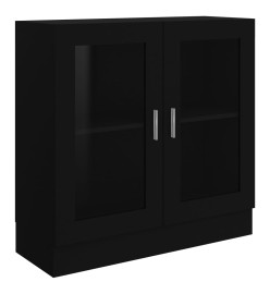 Armoire à vitrine Noir 82,5x30,5x80 cm Aggloméré