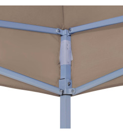 Toit de tente de réception 4,5x3 m Taupe 270 g/m²