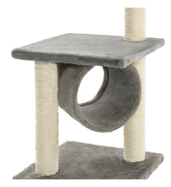 Arbre à chat avec griffoirs en sisal 65 cm Gris