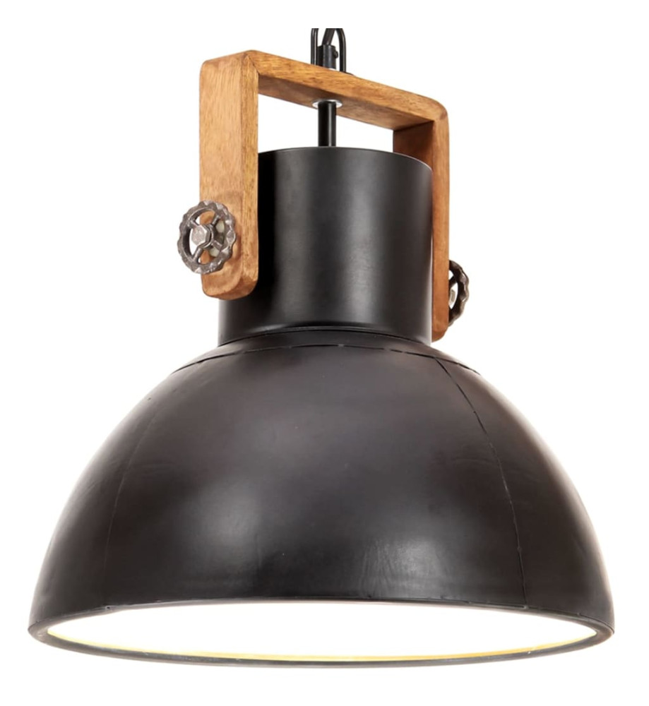 Lampe suspendue industrielle 25 W Noir Rond 30 cm E27