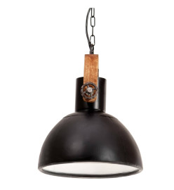 Lampe suspendue industrielle 25 W Noir Rond 30 cm E27