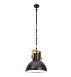 Lampe suspendue industrielle 25 W Noir Rond 30 cm E27