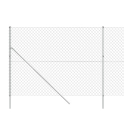 Clôture à mailles losangées argenté 2x10 m