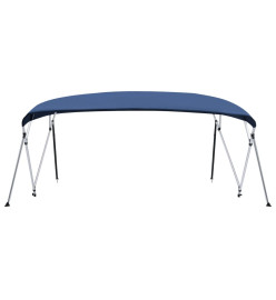 Auvent bimini à 4 arceaux Bleu marine 243x(230-244)x137 cm