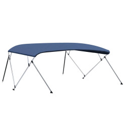 Auvent bimini à 4 arceaux Bleu marine 243x(230-244)x137 cm