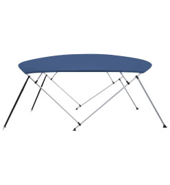 Auvent bimini à 4 arceaux Bleu marine 243x(230-244)x137 cm