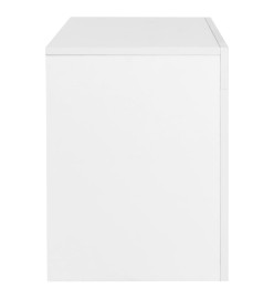 Meuble TV avec lumière LED Blanc brillant 130 x 35 x 45 cm