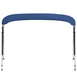 Auvent bimini à 4 arceaux Bleu marine 243x(230-244)x137 cm