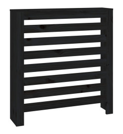 Cache-radiateur Noir 79,5x19x84 cm Bois massif de pin