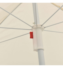 Parasol d'extérieur avec mât en acier Sable 180 cm