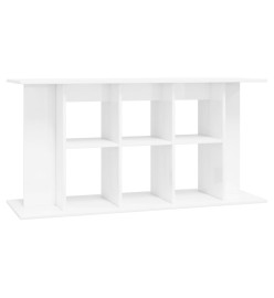 Support d'aquarium blanc brillant 120x40x60cm bois d'ingénierie