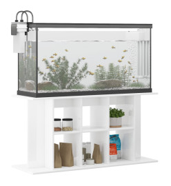 Support d'aquarium blanc brillant 120x40x60cm bois d'ingénierie