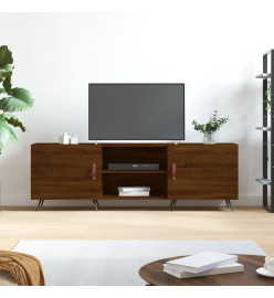 Meuble TV chêne marron 150x30x50 cm bois d'ingénierie