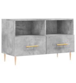 Meuble TV Gris béton 80x36x50 cm Bois d'ingénierie