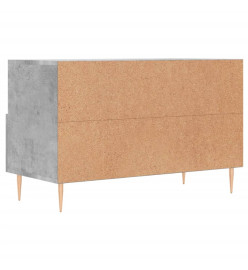 Meuble TV Gris béton 80x36x50 cm Bois d'ingénierie