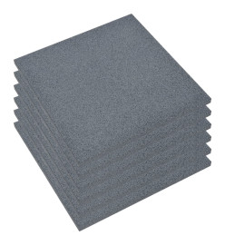 Carreaux de protection antichoc 6pcs Caoutchouc 50x50x3 cm Gris