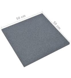 Carreaux de protection antichoc 6pcs Caoutchouc 50x50x3 cm Gris