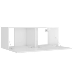 Ensemble de meubles TV 5 pcs Blanc brillant Bois d'ingénierie