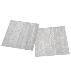 Planches de plancher autoadhésives 55 pcs PVC 5,11 m² Gris