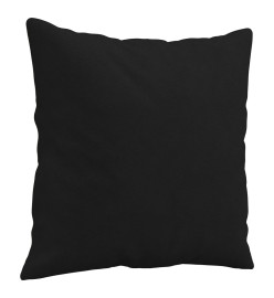 Coussins décoratifs 2 pcs Noir 40x40 cm Tissu microfibre