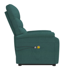 Fauteuil de massage Vert foncé Tissu