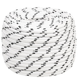 Corde de bateau tressé Blanc 12 mmx25 m Polyester