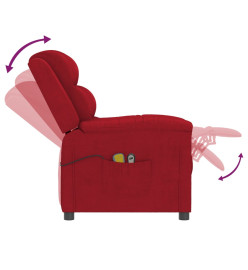 Fauteuil électrique de massage Bordeaux Velours