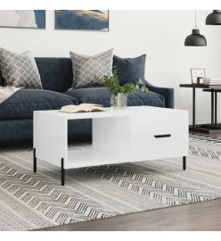 Table basse Blanc brillant 90x50x40 cm Bois d'ingénierie