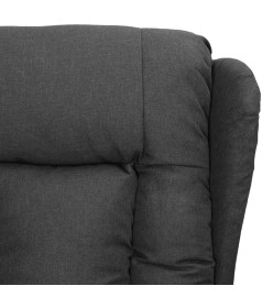 Fauteuil de massage inclinable Gris foncé Tissu