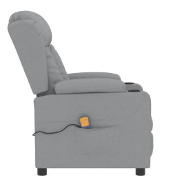 Fauteuil de massage Gris clair Tissu