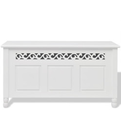 Banc de rangement en style baroque PFDM blanc