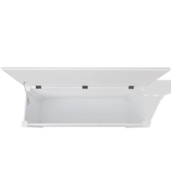 Banc de rangement en style baroque PFDM blanc