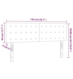 Têtes de lit 2 pcs Gris foncé 72x5x78/88 cm Velours