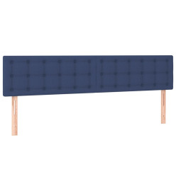 Lit à sommier tapissier avec matelas Bleu 160x200 cm Tissu