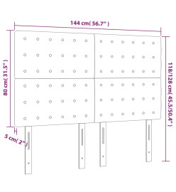 Têtes de lit 4 pcs Gris clair 72x5x78/88 cm Velours