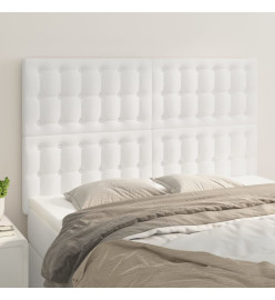 Têtes de lit 4 pcs Blanc 72x5x78/88 cm Similicuir