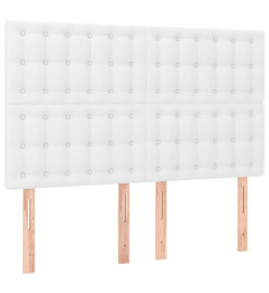 Têtes de lit 4 pcs Blanc 72x5x78/88 cm Similicuir