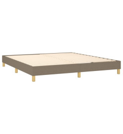 Lit à sommier tapissier avec matelas Taupe 180x200 cm Tissu