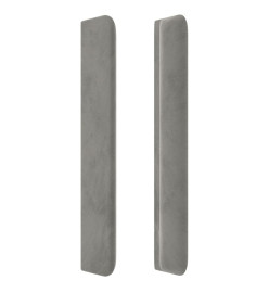 Tête de lit à LED Gris clair 93x16x118/128 cm Velours