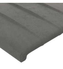 Tête de lit à LED Gris clair 93x16x118/128 cm Velours