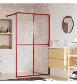 Paroi de douche avec verre ESG transparent rouge 118x195 cm