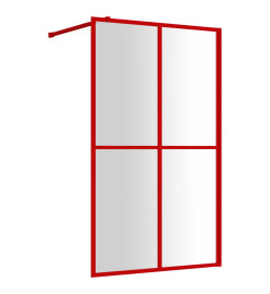 Paroi de douche avec verre ESG transparent rouge 118x195 cm