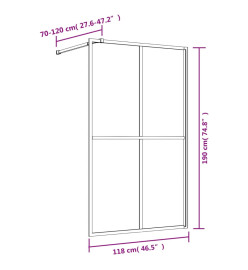 Paroi de douche avec verre ESG transparent rouge 118x195 cm