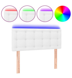 Tête de lit à LED Blanc 90x5x78/88 cm Similicuir