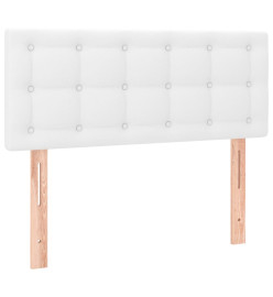 Tête de lit à LED Blanc 90x5x78/88 cm Similicuir