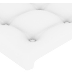 Tête de lit à LED Blanc 90x5x78/88 cm Similicuir