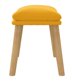 Repose-pied Jaune moutarde 45x29,5x35 cm Velours