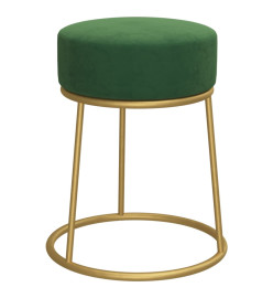 Tabouret rond Vert Velours