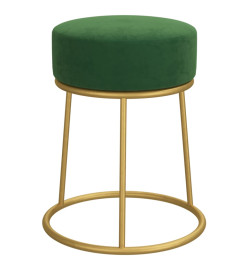 Tabouret rond Vert Velours